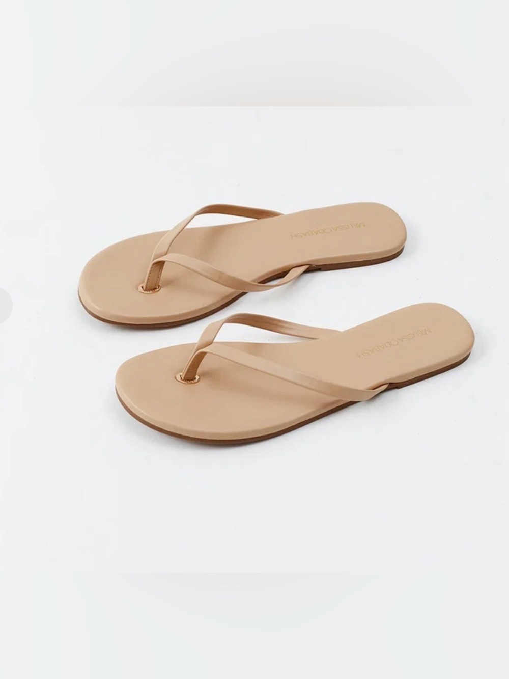 Melissa Odabash leather sandals nude color size 7